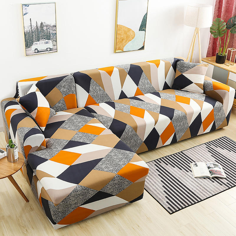 Geometric Stretch Sofa Cover All-inclusive Fabric Lazy Combination Living Room Cushion