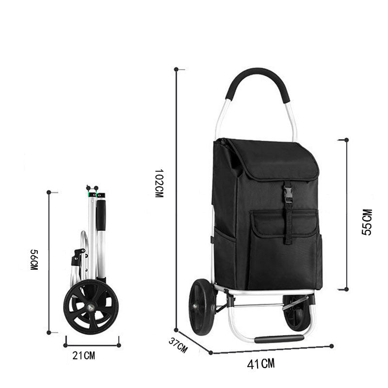 Portable Foldable Home Aluminum Shopping Cart