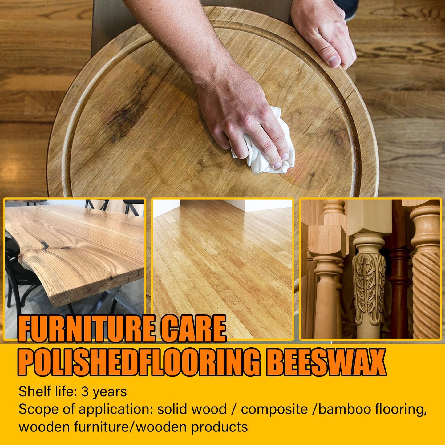Furniture Waterproof Brightening Care Polishing Beeswax