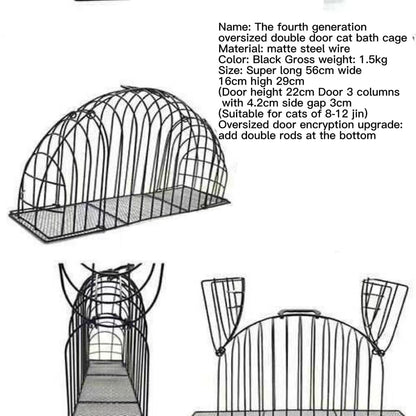 Anti Scratch Blow Dry Cat Bath Cage