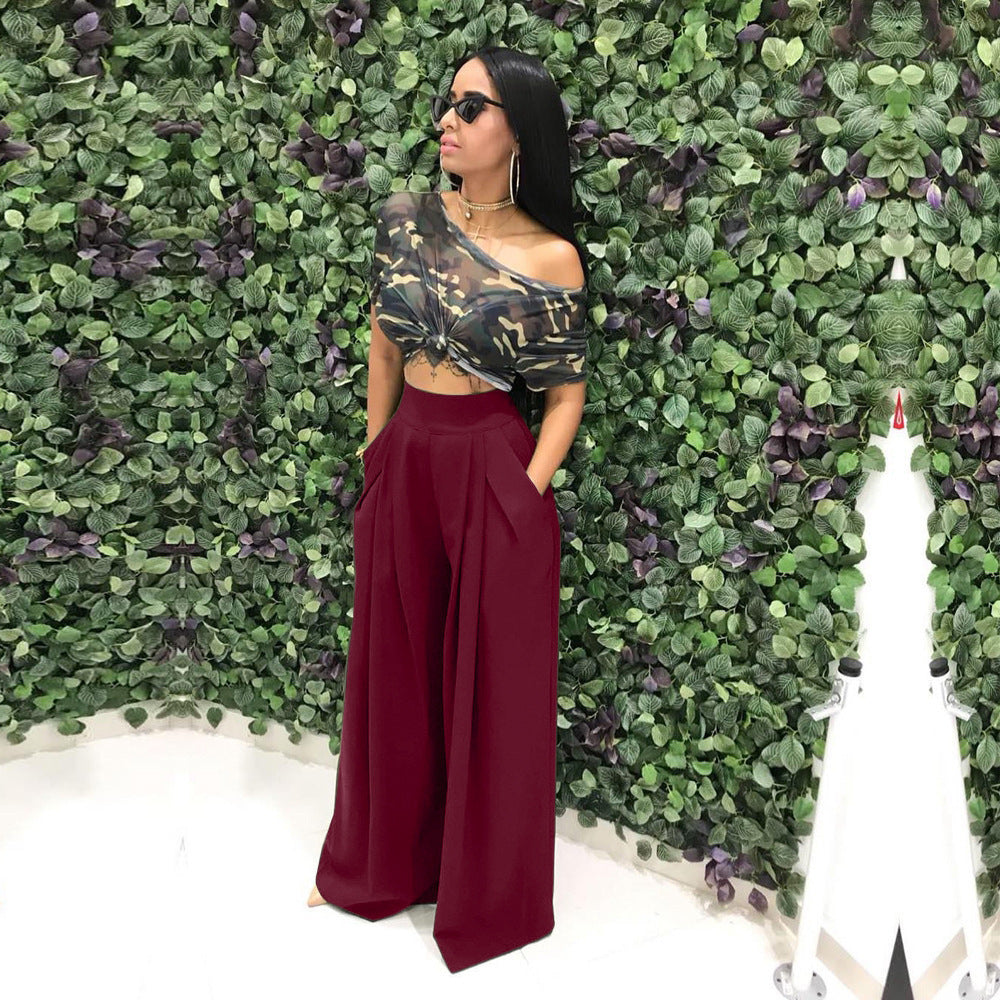 Fashion Personality Flared Trousers Wide-leg Casual Wide-leg Pants