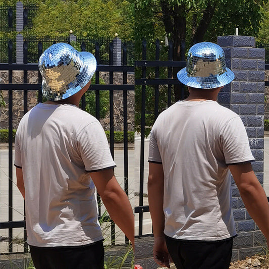 Prom Party Reflective Mirror Laser Fisherman Cowboy Hat