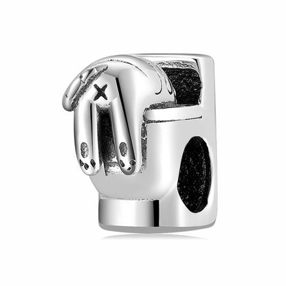 S925 Sterling Silver Beaded Toilet Bath Box Decadent Cat Bracelet Diy Accessories Beads