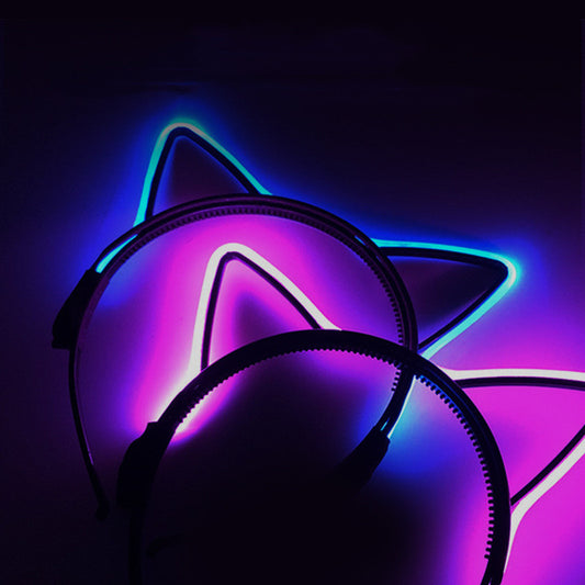 Cool Light Hair Hoop Halloween Led Cat Ears