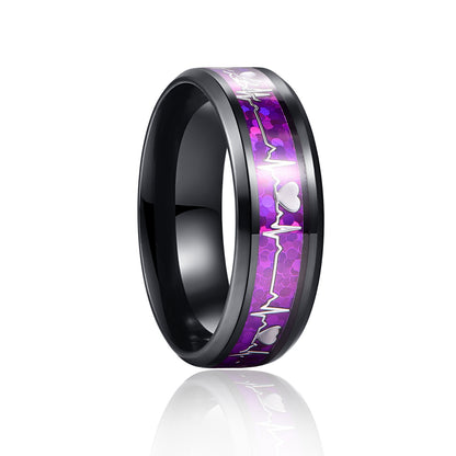 Heartbeat Metal Sheet Glue Drop Ring