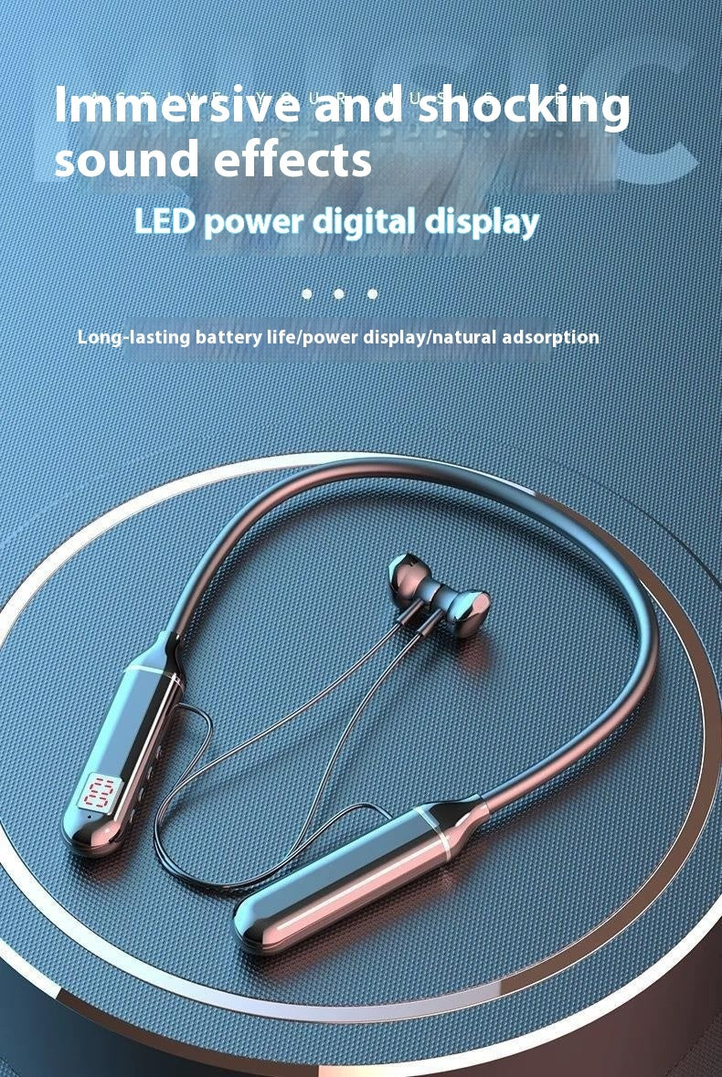 Neck Hanging Large Power G09 Digital Display Wireless Bluetooth Headset