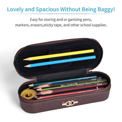 Large-capacity Three-dimensional Hardshell Leather Pencil Case