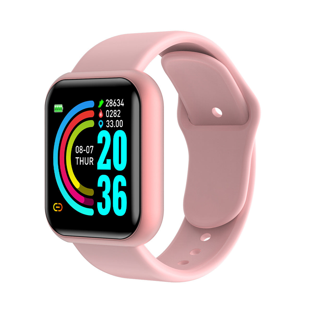 Compatible with Apple , Y68 Color Screen Smart Bracelet Heart Rate Blood Pressure Blood Oxygen
