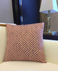 Orange Three Dimensional Square Geometry Pillow