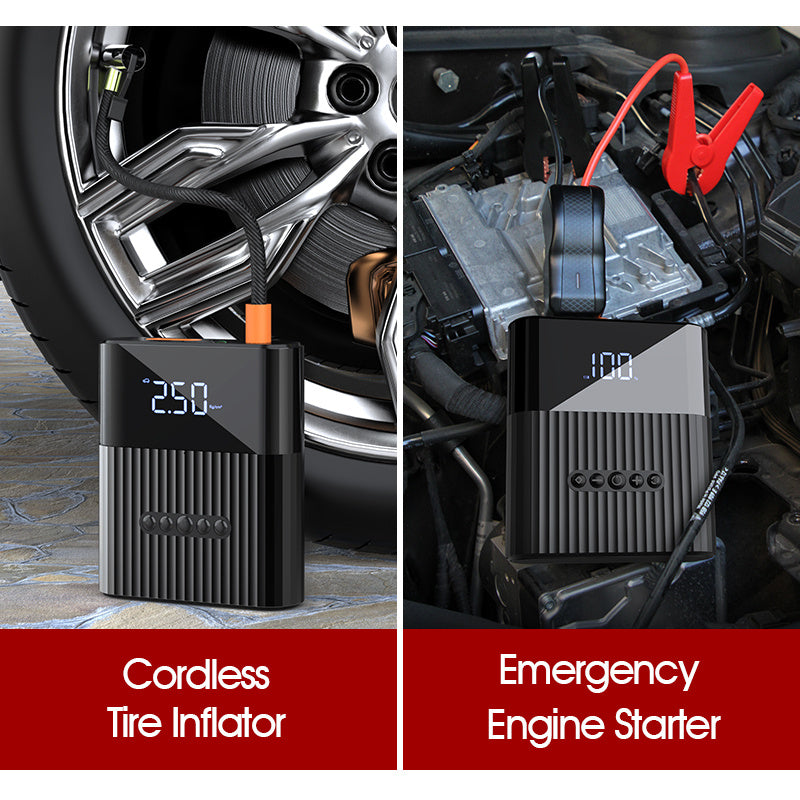 Car Emergency Start Power Supply inflate Car Tire all in one