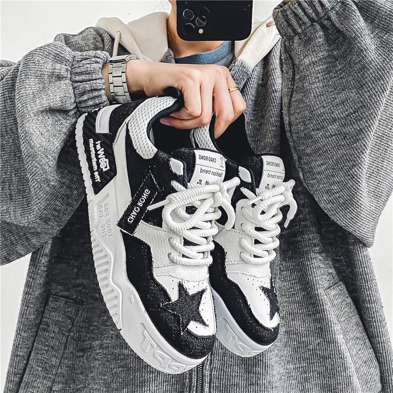 New cool urban Black  Breathable Casual Shoes five star shoes
