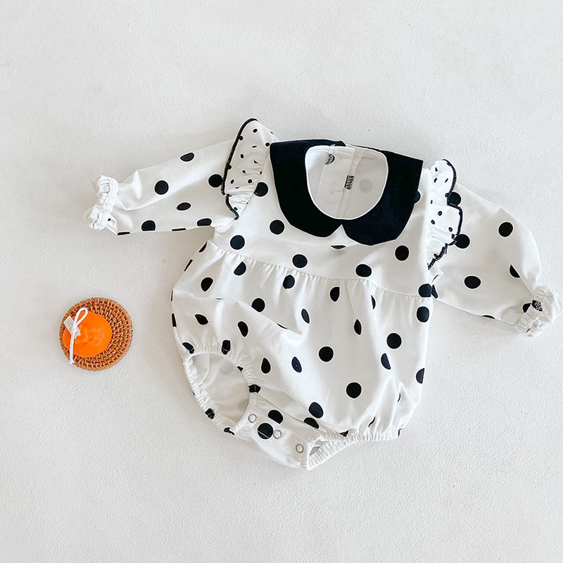 Infant Children's One-piece Clothes Polka Dot Short Sleeve