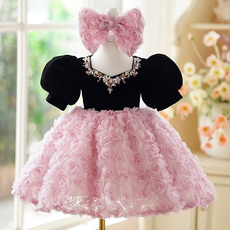 Girls French Sweet Umbrella Princess Dress Girls