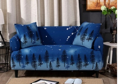 Black Square Black And White Gray Printed Sofa Cover