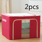 Steel Frame Storage Box Oxford Cloth Sorting Box Quilt Storage Box Folding Wardrobe Cloth Art Extra Large Storage Bag with Cover