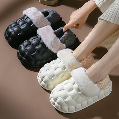 Bubble Shoes With Foldable Heel Slippers Women Warm Indoor House Shoes - FLIPSTYLEZLLC