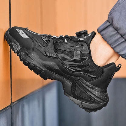 Dad Shoes Casual Mesh Thick Bottom Rotating Button Plus Size Sneakers