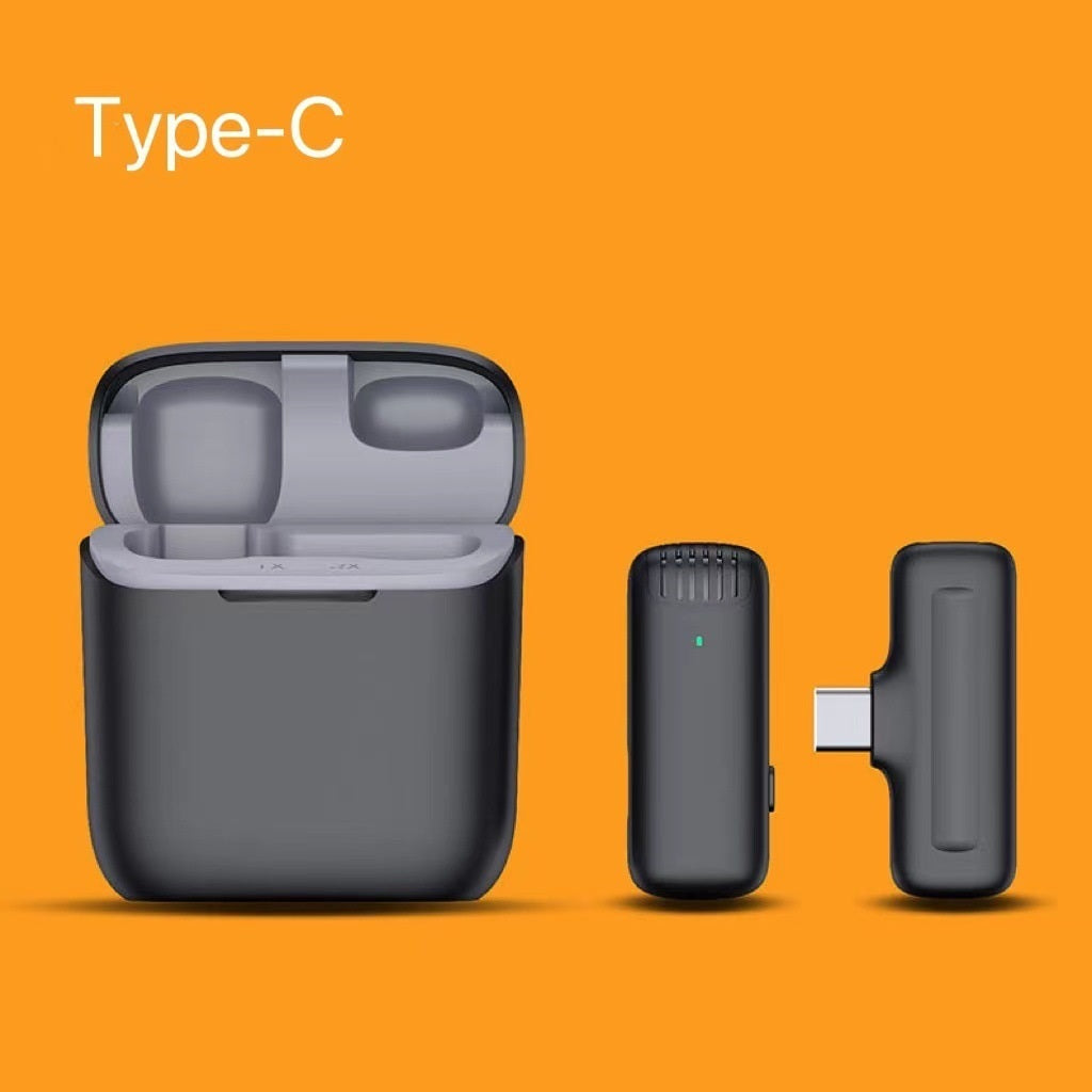 Wireless Lavalier Microphone With Charging Box Portable Storage