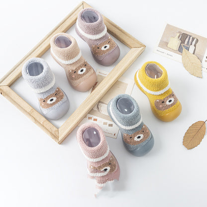 Cartoon Print Cute Cuff Thick Children's Floor Socks