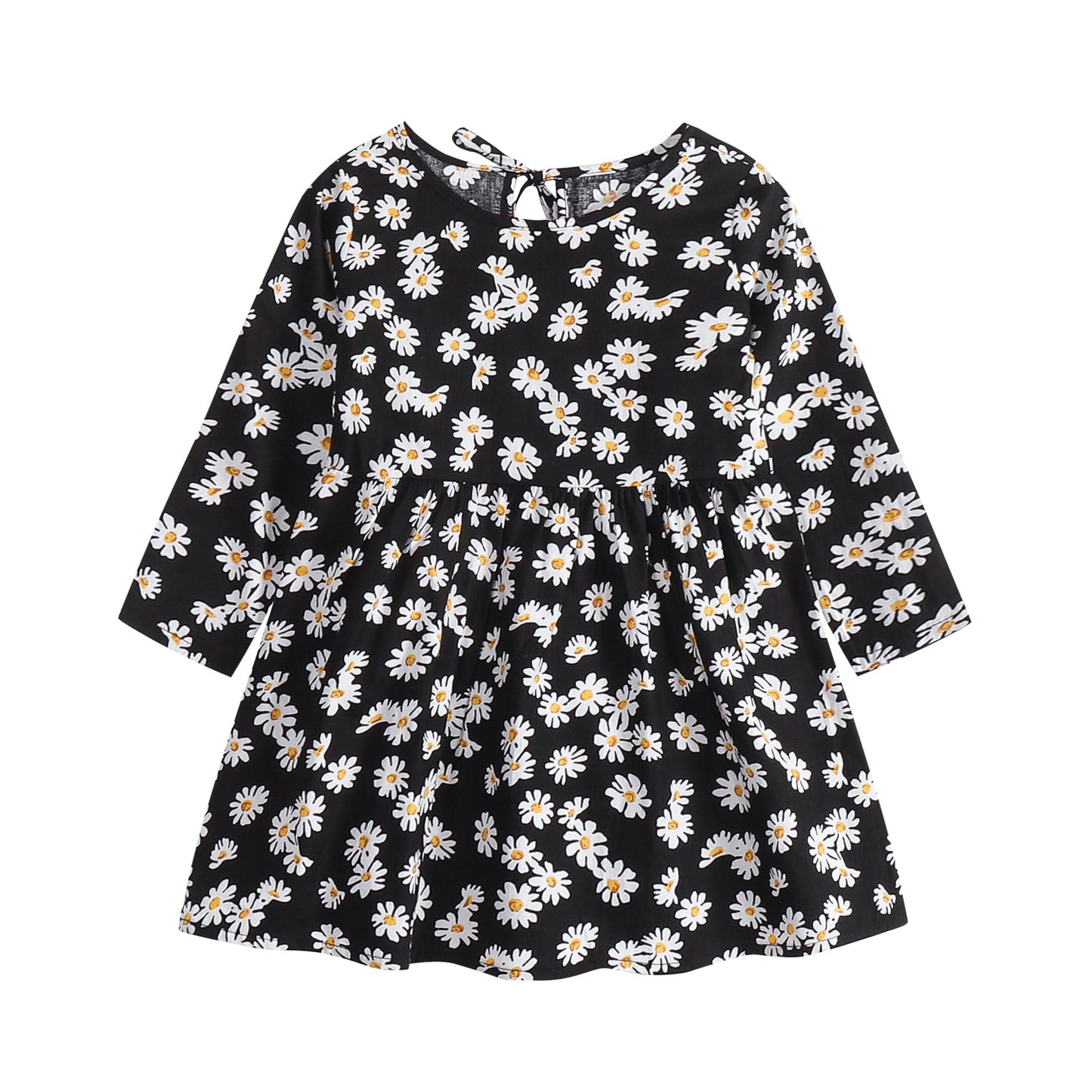 Children's Floral Cotton Long Sleeve Dress