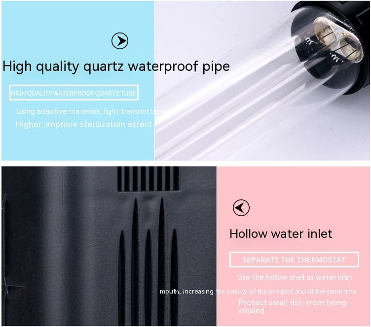 UV Sterilamp Fish Tank Built-in Filter Water Purifier