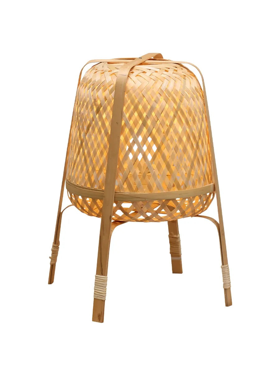 Bamboo Woven Decorative Table Lamp Creative Bedroom Bedside Lamp