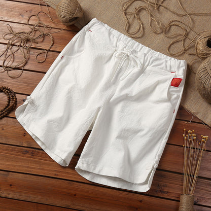 Summer Plus Size Cotton And Linen Casual Shorts Breathable Men's Clothing