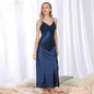 Women's Summer Plus Size Silk Pajamas Suspenders Nightdress