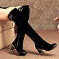 Fashionable Embroidered Thick High Heeled Women Shoes - FLIPSTYLEZLLC