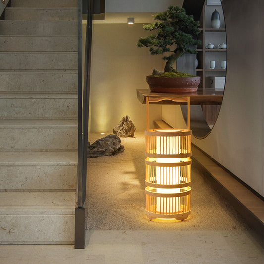 Store Bed And Breakfast Bedroom Bamboo Floor Lamp