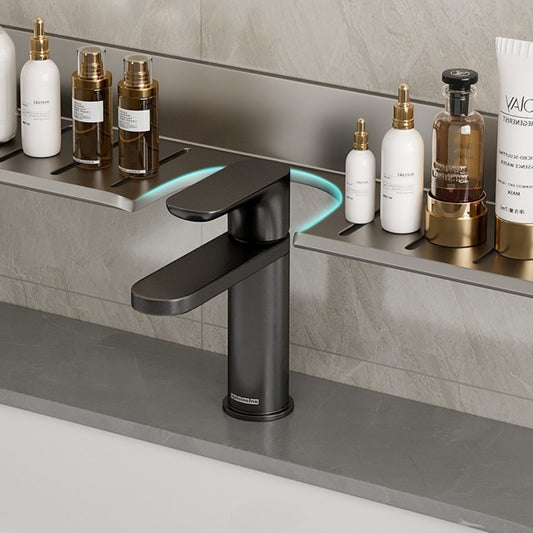 Gun Gray Storage Rack Punch-free Mirror Front Bathroom Faucet Storage Rack Bathroom Table Faucet Rack Alumimum