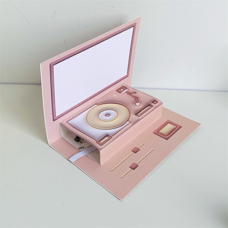 Phonograph Birthday Gift Creative Stereoscopic Greeting Cards