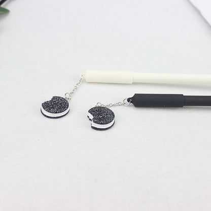 Oreo Pendant Gel Pen Student Creativity Popular Black And White