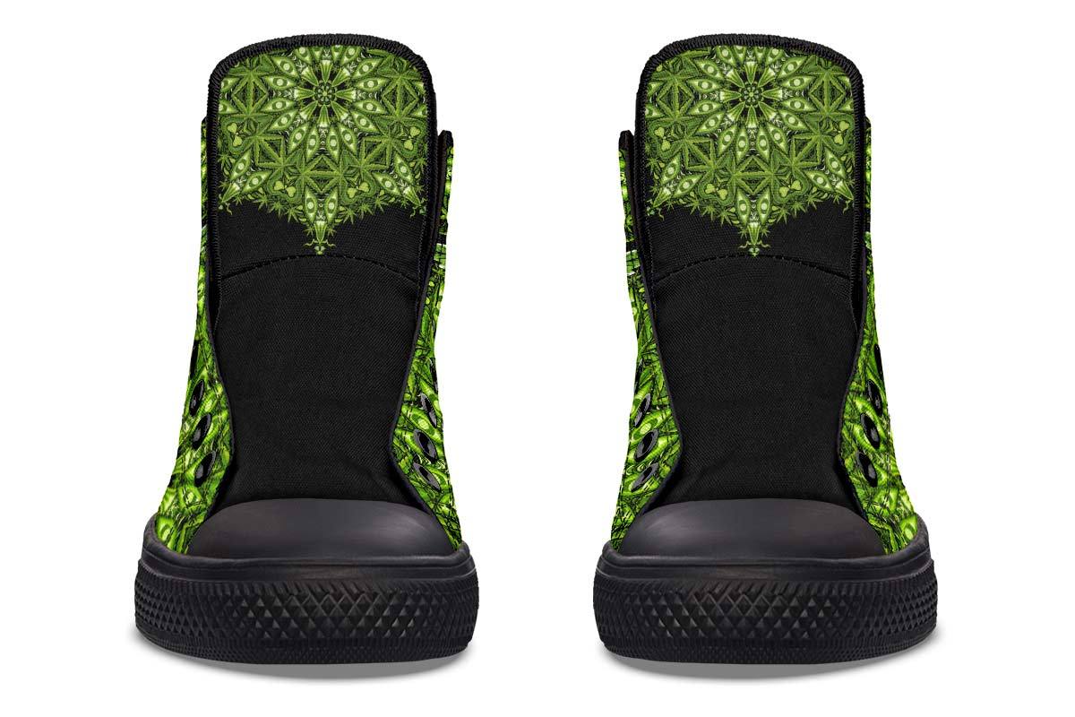 Printed Couple High Top Canvas Shoes