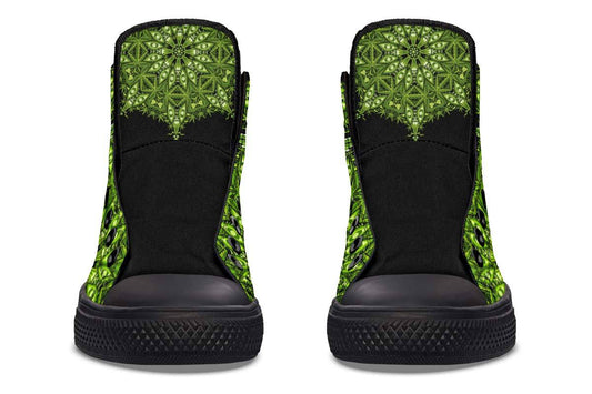 Printed Couple High Top Canvas Shoes