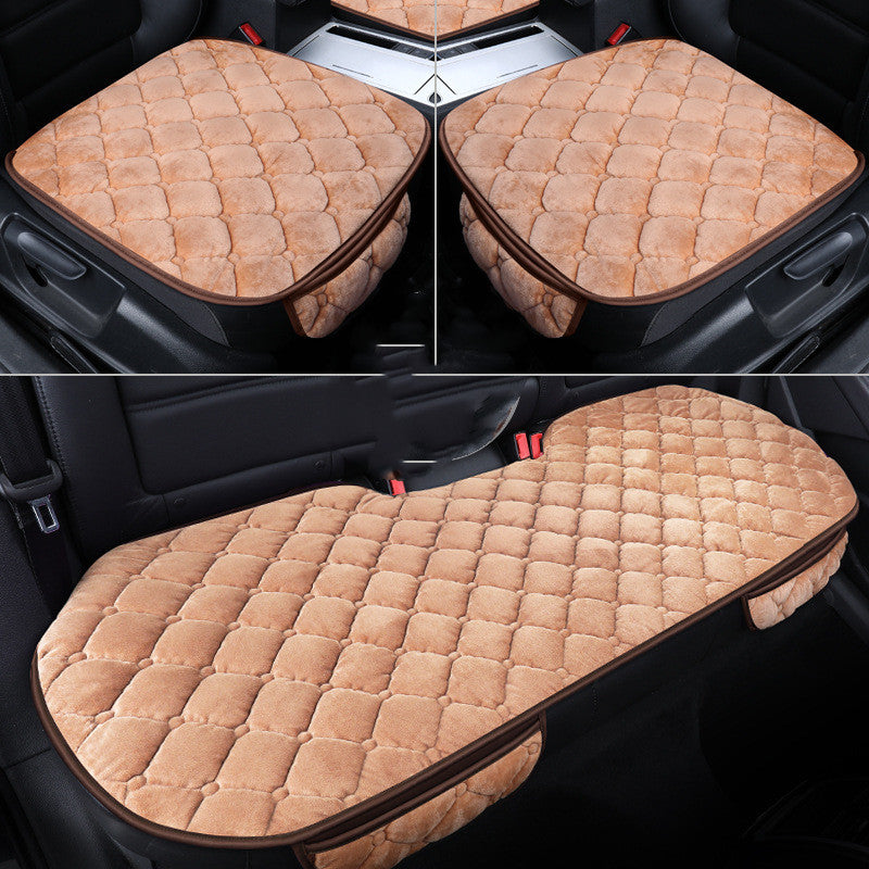 Winter Short Plush Backless Three-piece Seat Cushion