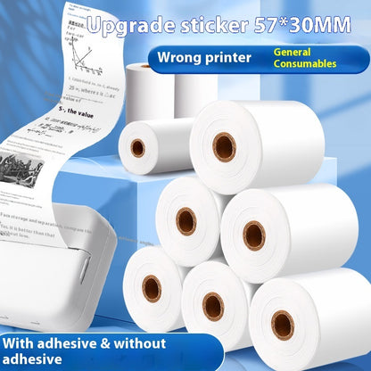 Sticker Printer Paper 57 X30 Label Universal Sticker
