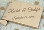 Wooden Wedding Guest Signature Booklet
