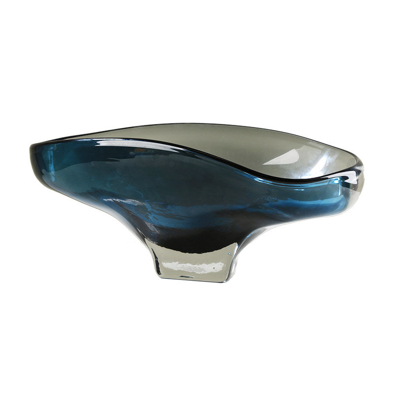 Extra-large Blue Glass Fruit Bowl Ornament