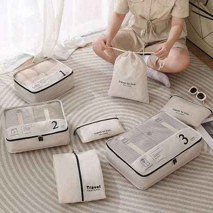 New Travel Buggy Bag Seven-piece Collect Clothes Shoe Storage Bag