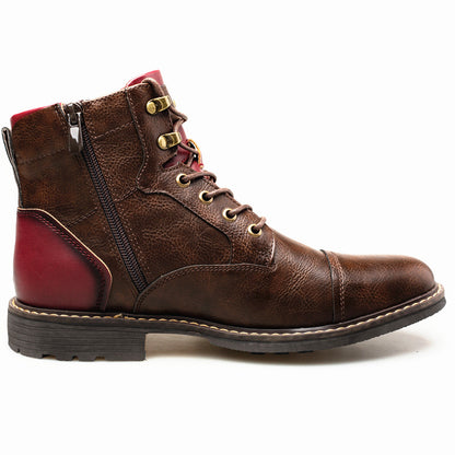 Zipper Plus Size Men's Leather Fashion Tooling Martin Boots
