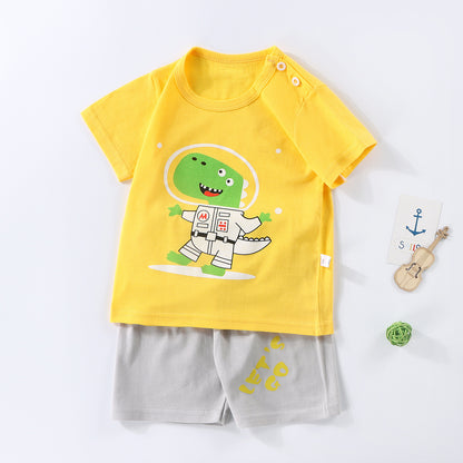 Boys And Girls Summer T-shirt Half Sleeve Suit Shorts Thin