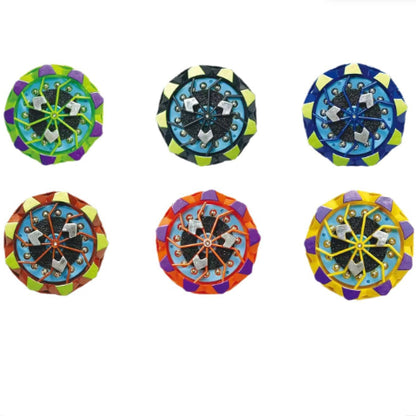 Ignite-Spin Pro: The Kinetic Flint Firework Spinner | Blue Chrome Mechanical Fidget Gyro with Real Sparking Action for Stress Relief