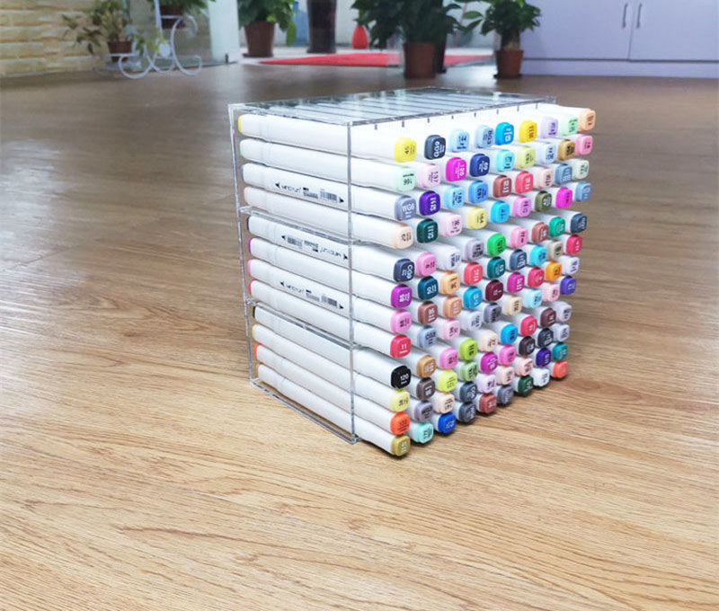 Fashion Acrylic Marker Pen Storage Rack Large Capacity