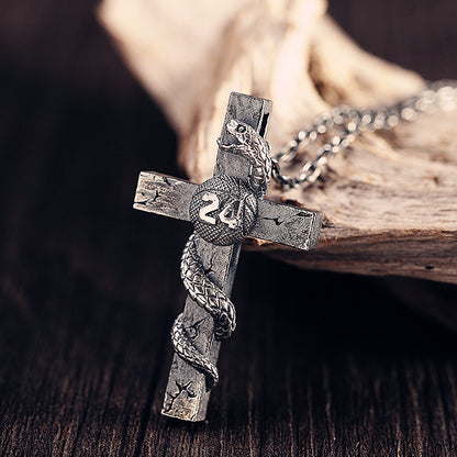 S925 Silver Personalized Hip Hop Men's Cross Necklace