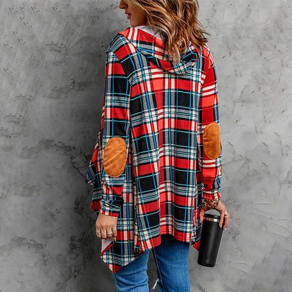Women Check Shirt Loose Plus Size Jacket