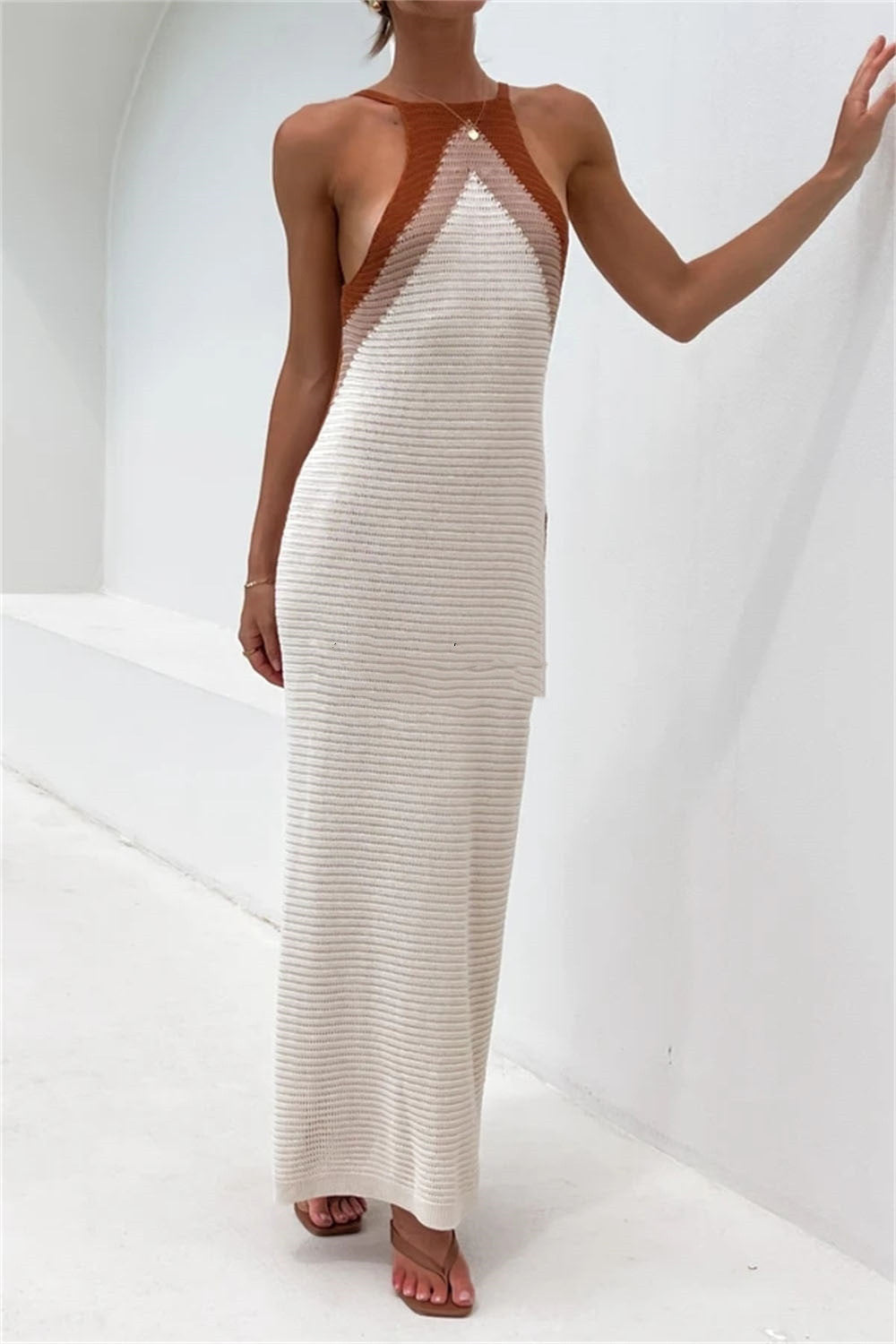 Long Knit Skirt Panel Bikini Plus Size Beach