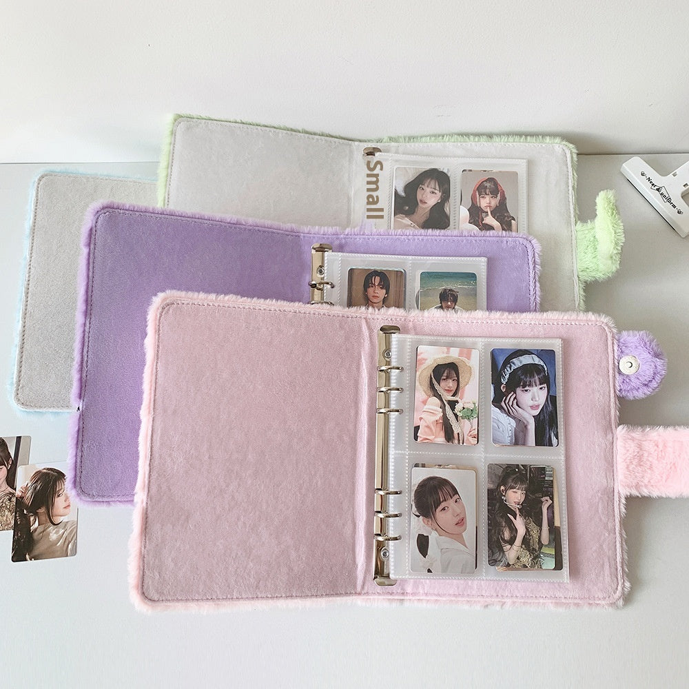 Four-grid Bow Plush Album Girl Star Chasing Storage Book