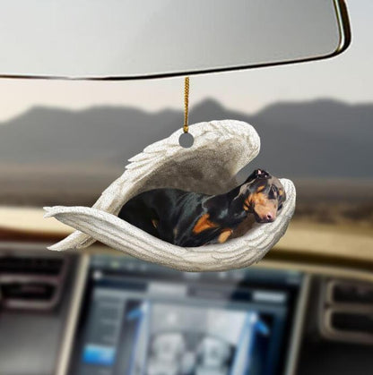 Car Pendant Sleeping Dog Angel Home Decor Acrylic Showcase Hanging Ornaments For Doors
