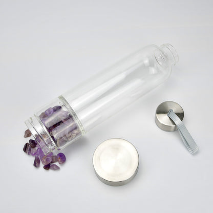 Glass Crystal Energy Stone Spa Cup Portable Outdoor Large Capacity
